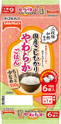 国産こしひかり やわらかごはん小盛(分割) 6食